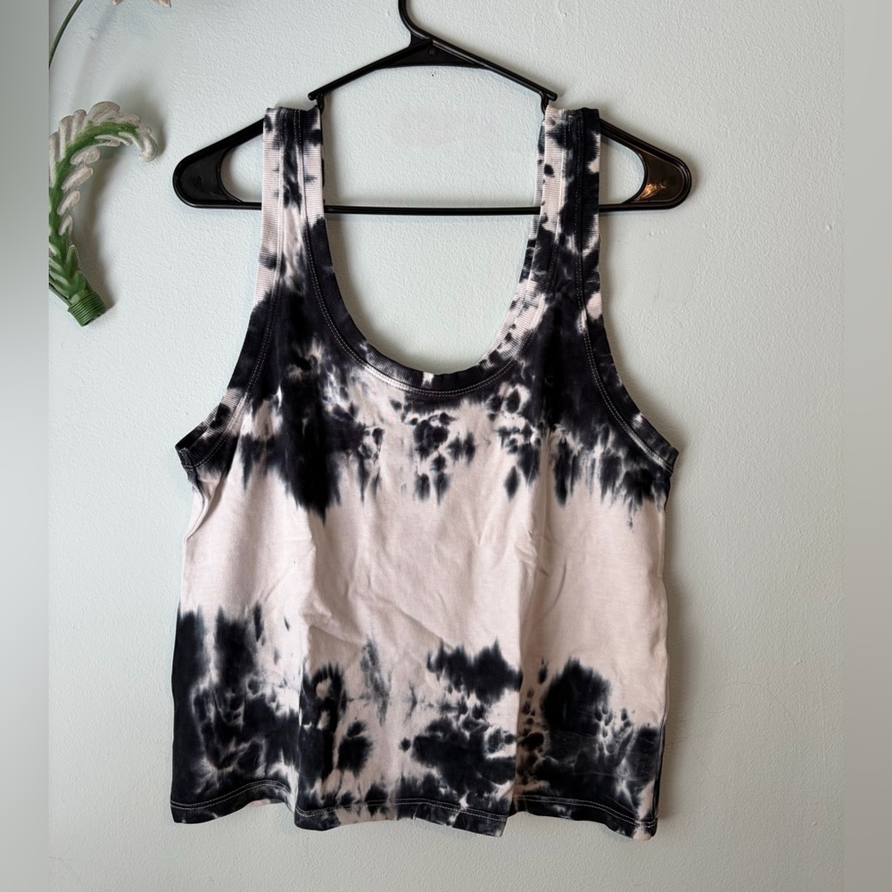 Zara Monochrome Tie-Dye Tank Top